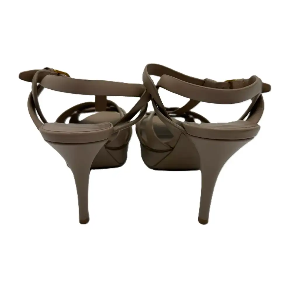 Saint Laurent Beige Platform Sandals - Image 6