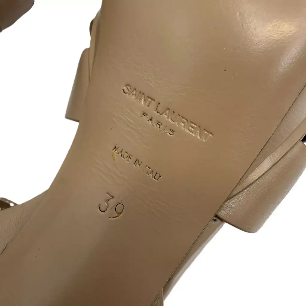 Saint Laurent Beige Platform Sandals - Detail 1