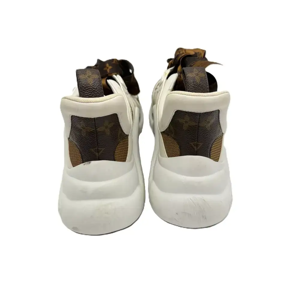 Louis Vuitton White/Brown Archlight Sneakers - Image 6