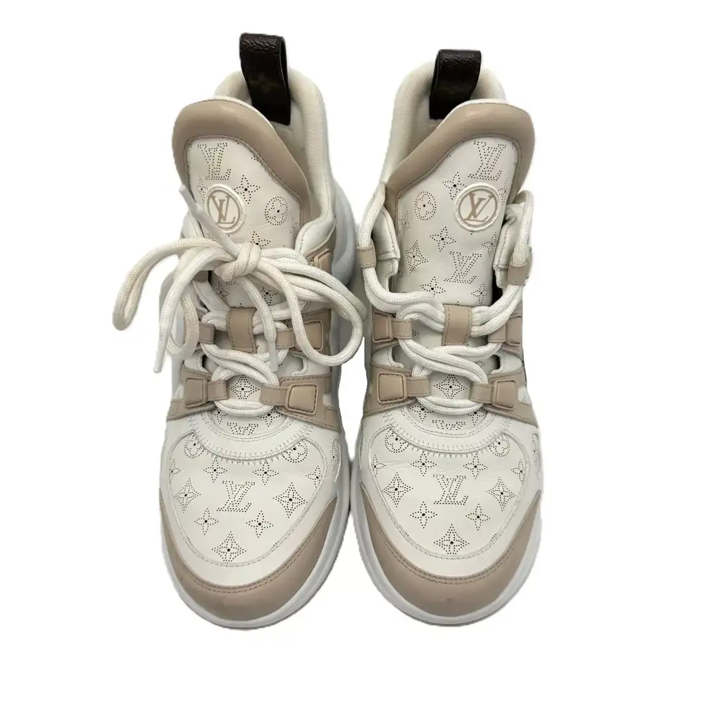 Louis Vuitton Nude Monogram Archlight Sneakers - Back view