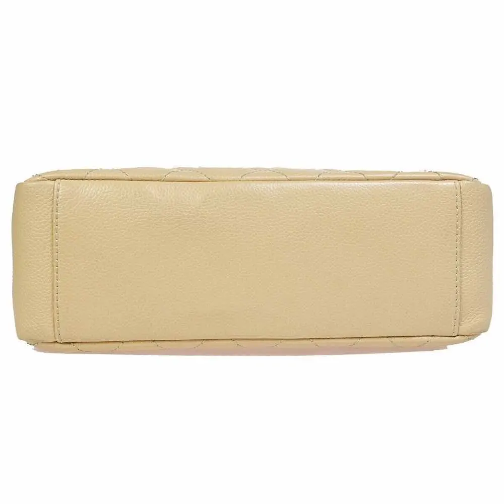 Chanel PST (Petite Shopping Tote) Beige Leather Good - Inside View
