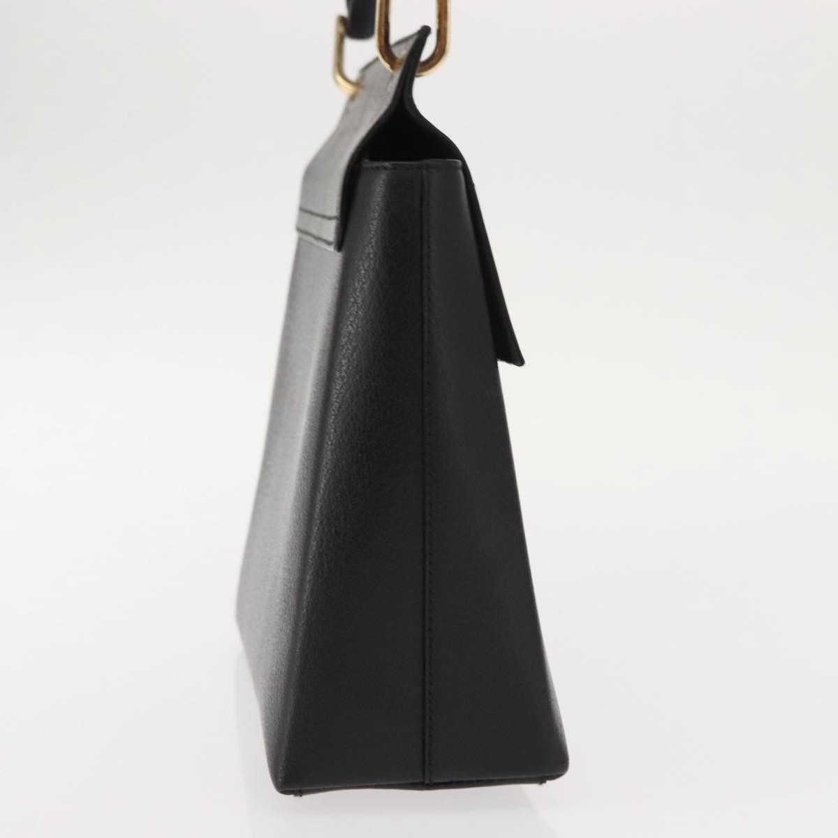 Gucci Vintage Bamboo Handle Bag Black Leather Good condition - Model View