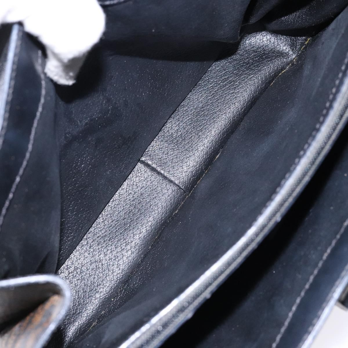 Celine Vintage Convertible Top Handle Bag Black Canvas Good condition - Box View