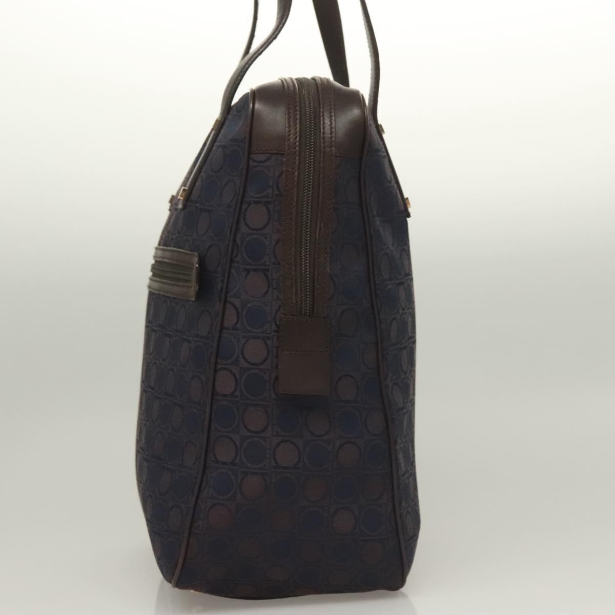 Salvatore Ferragamo Gancini handbag Navy Canvas Good condition - Inside View