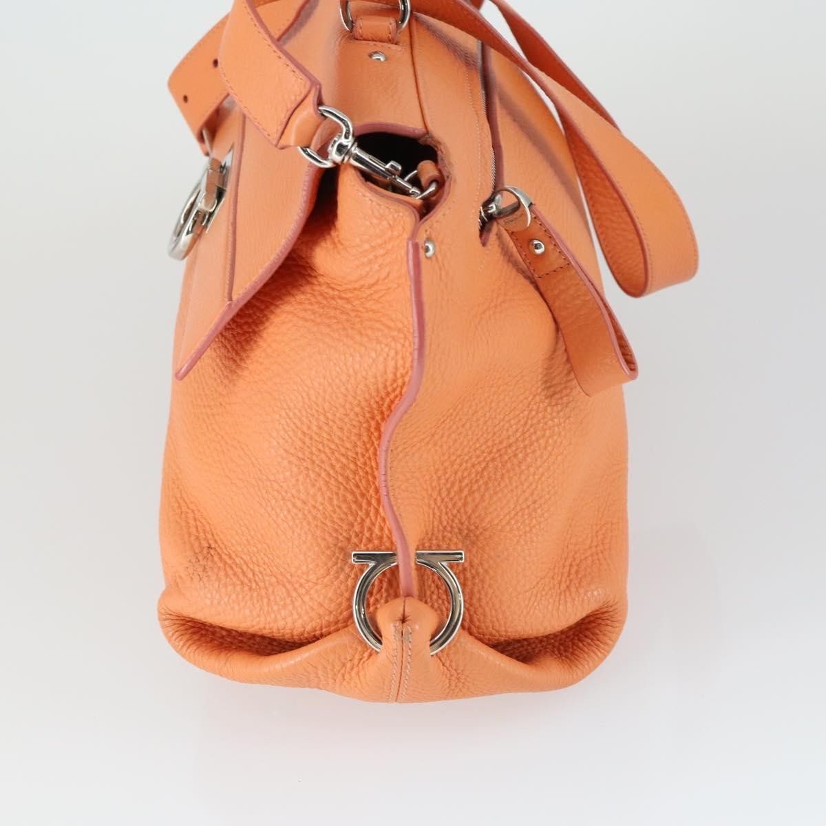 Salvatore Ferragamo Sofia Satchel Orange Leather Good condition - Inside View
