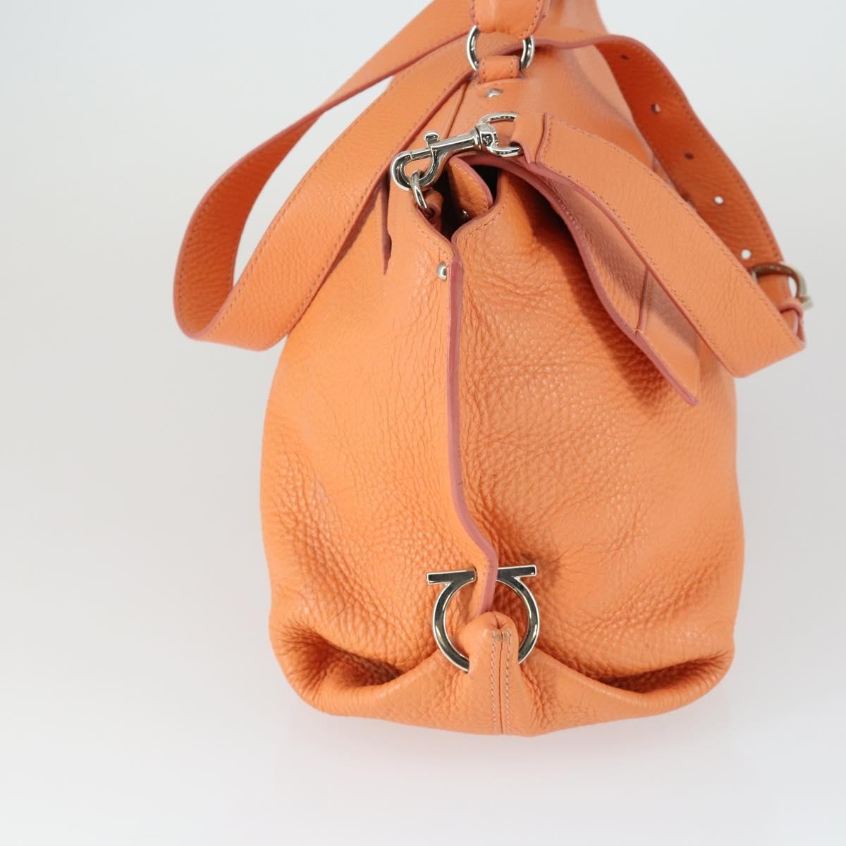 Salvatore Ferragamo Sofia Satchel Orange Leather Good condition - Model View