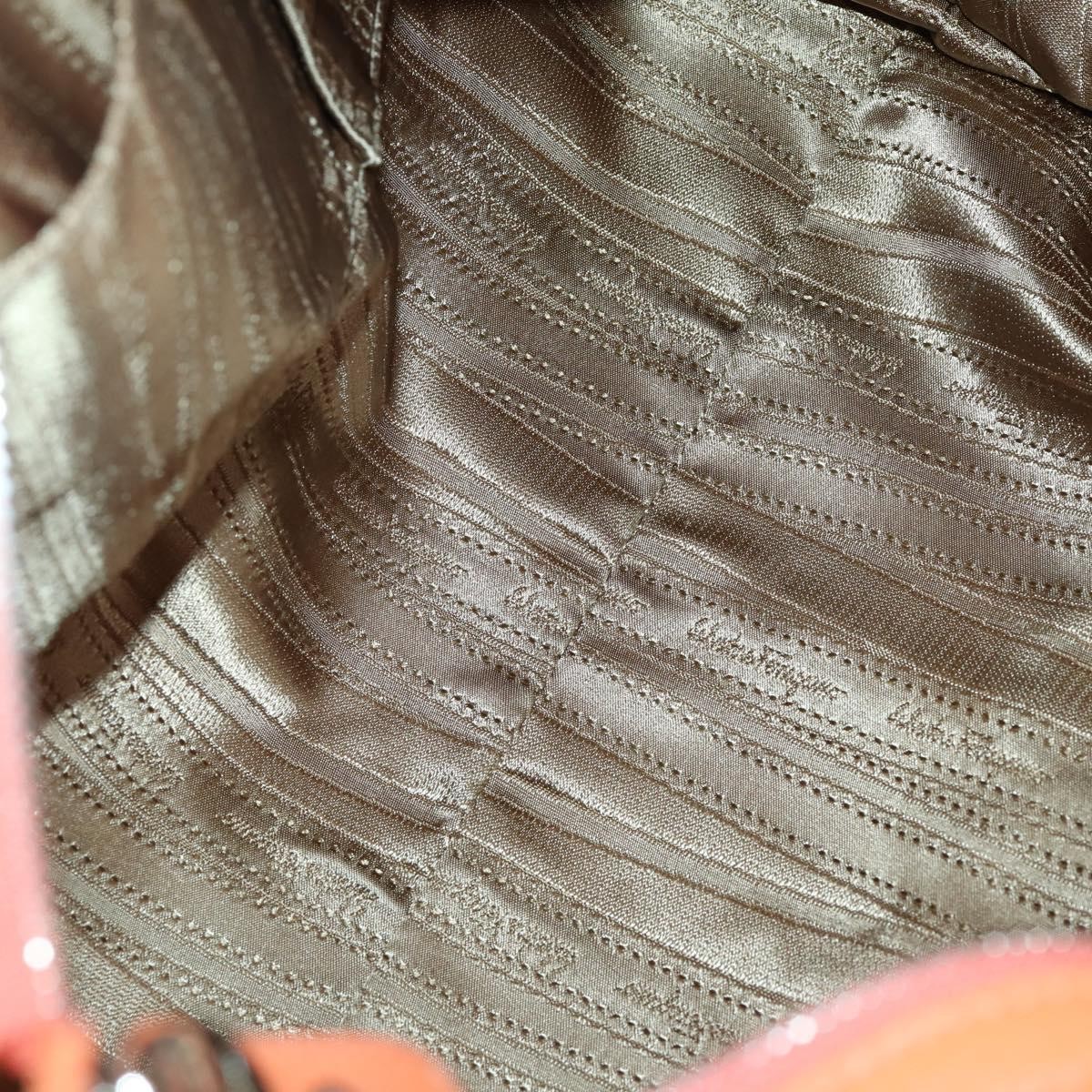 Salvatore Ferragamo Sofia Satchel Orange Leather Good condition - Box View