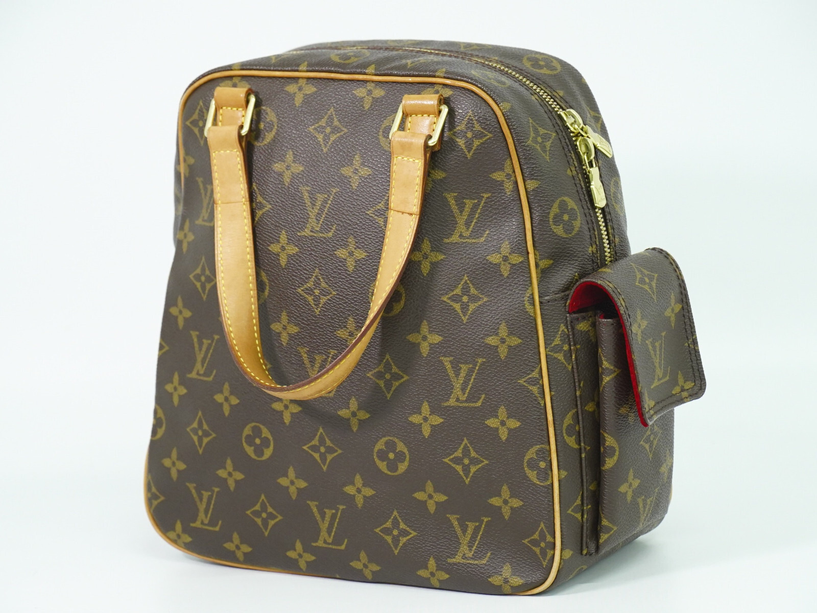 Louis Vuitton Excentri-Cite Handbag Brown Canvas Good condition - Back View