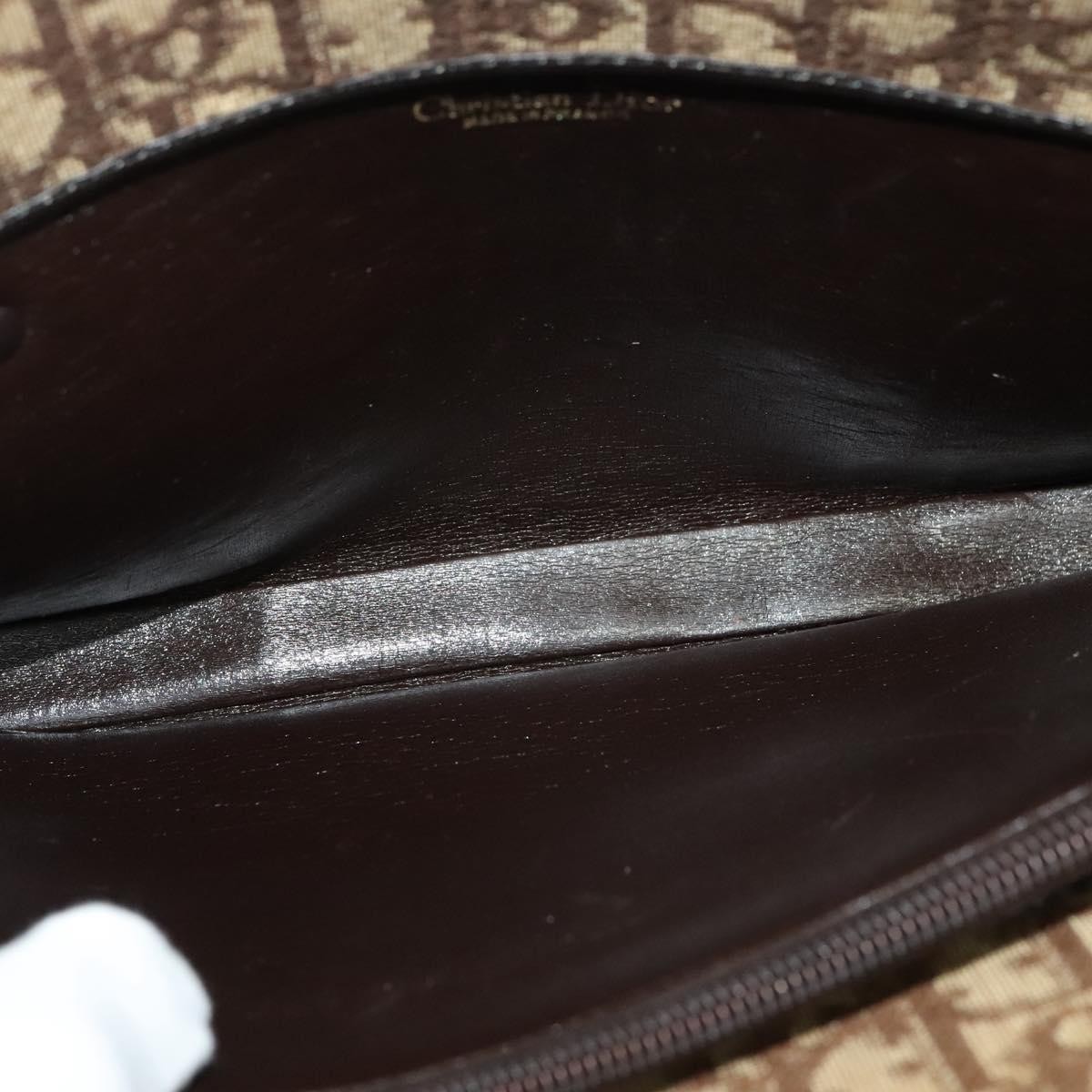 Christian Dior Vintage Trotter Handbag Brown Canvas Good condition - Box View