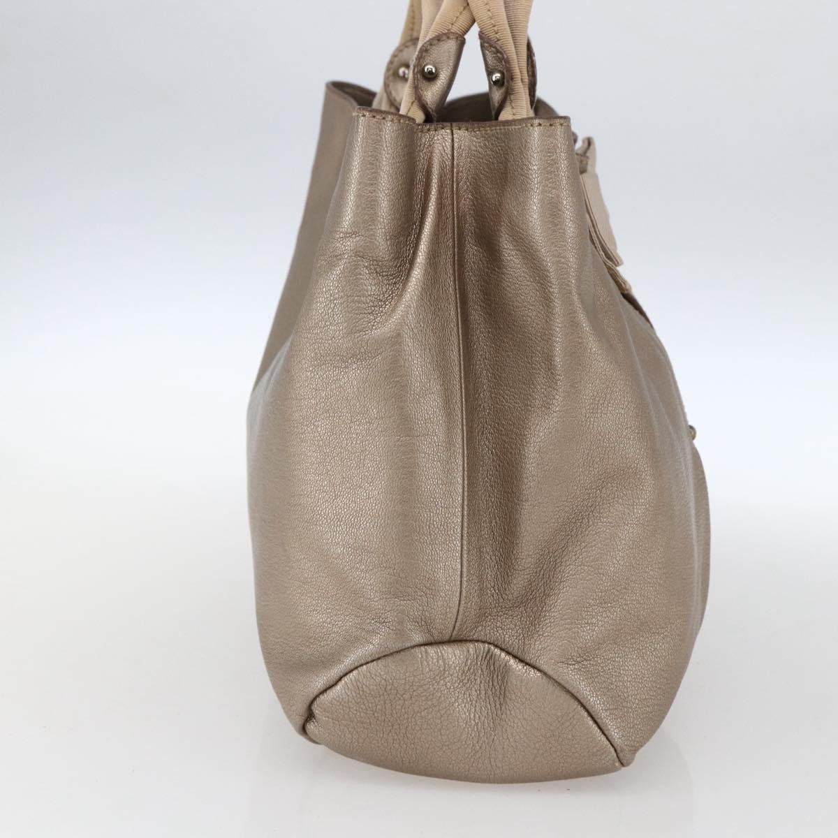 Salvatore Ferragamo Vala Handbag Gold Leather Good condition - Inside View