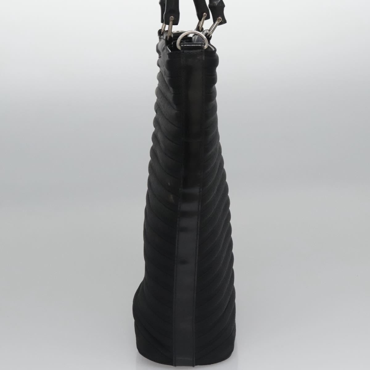 Gucci Vintage Bamboo Handle Bag Black Canvas Good condition - Model View