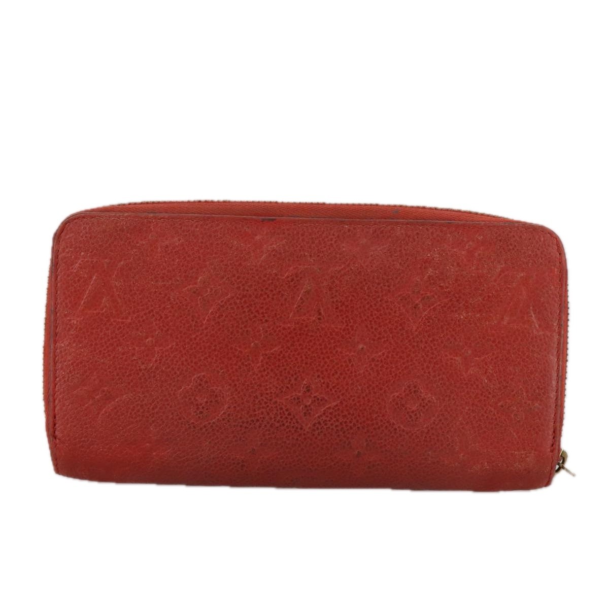 Louis Vuitton Portefeuille zippy Monogramme Empreinte Red Leather Good condition - Back View