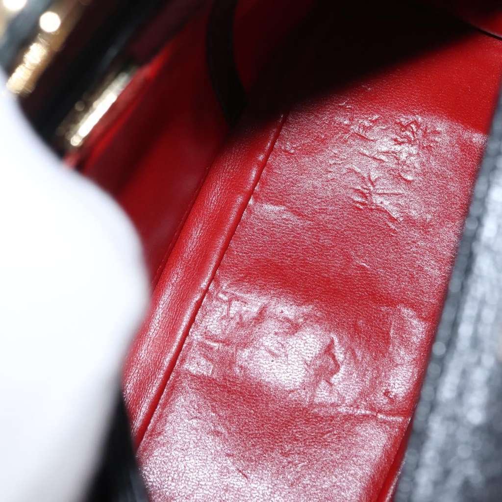 Gucci Vintage Shoulder Bag Black Leather Fair condition - Box View