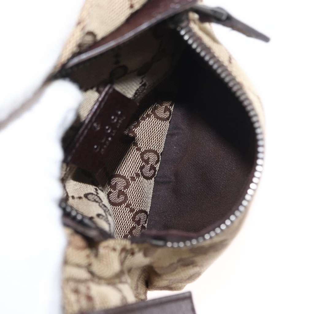 Gucci Vintage Double Belt Bag Beige Canvas Good condition - Box View