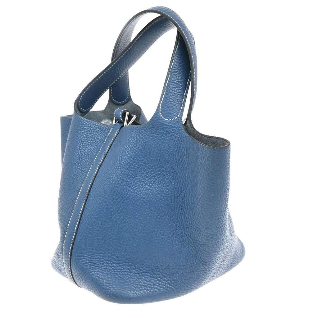 Hermès Picotin Bag Blue Leather Good condition - Model View