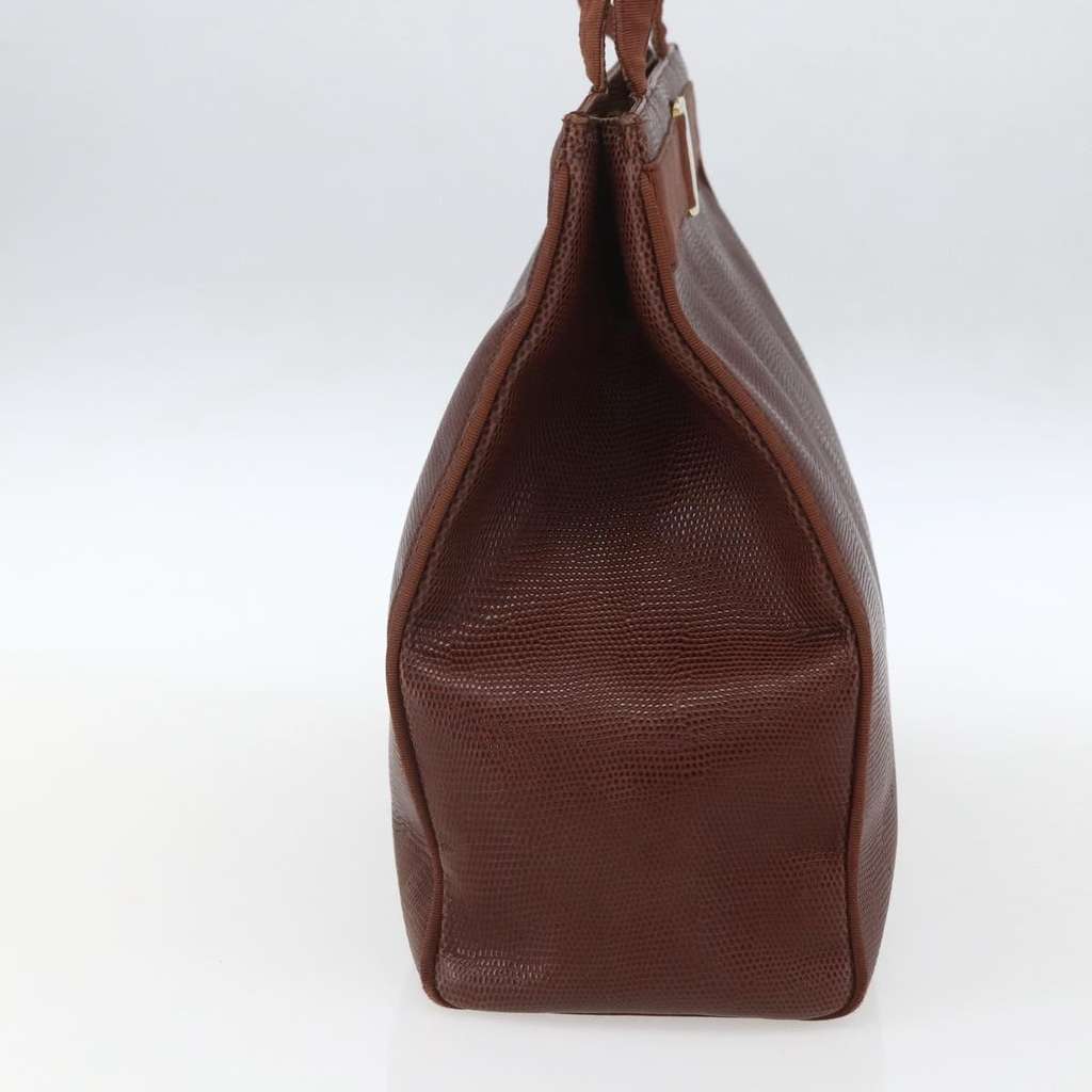 Salvatore Ferragamo Vala Shoulder Bag Brown Leather Good condition - Inside View