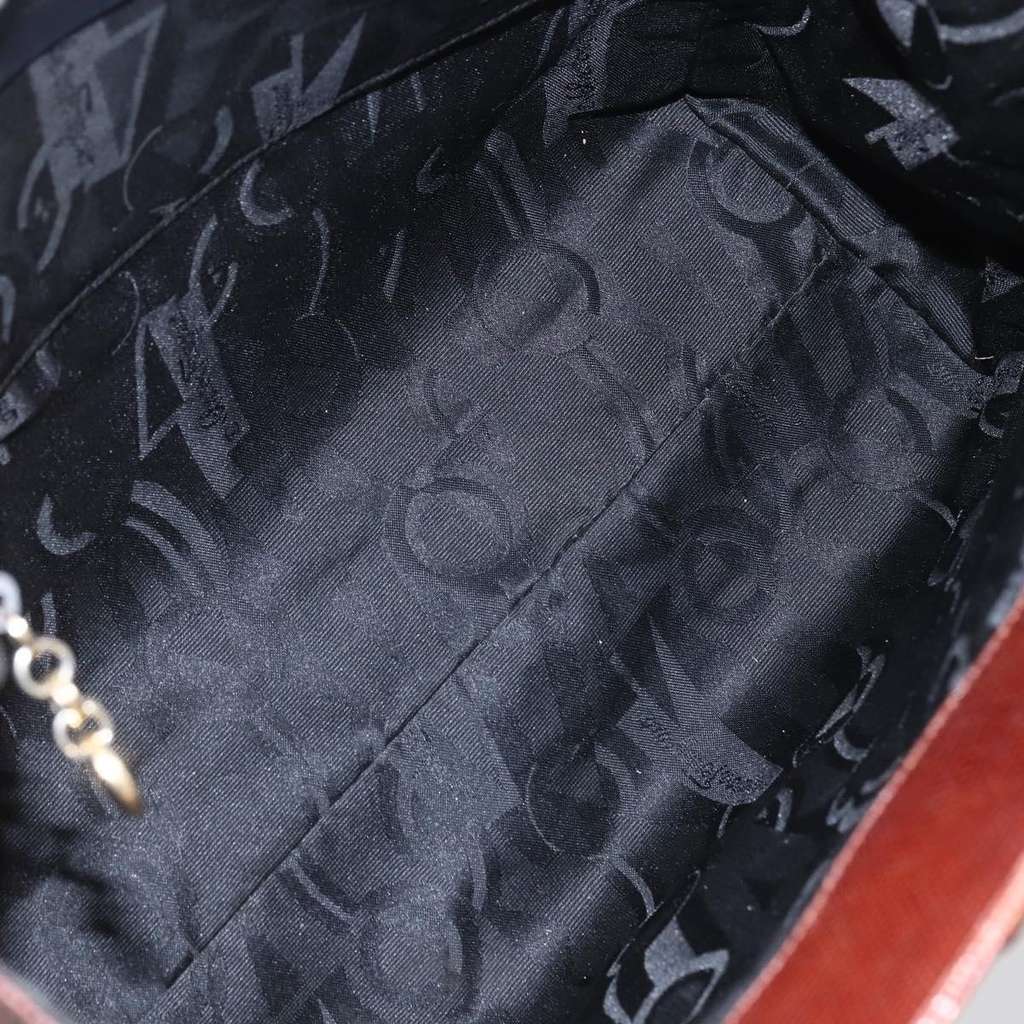 Salvatore Ferragamo Vala Shoulder Bag Brown Leather Good condition - Box View