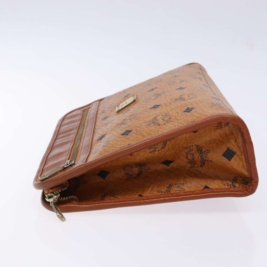 Mcm Visetos pouch Brown Canvas Good condition - Model View