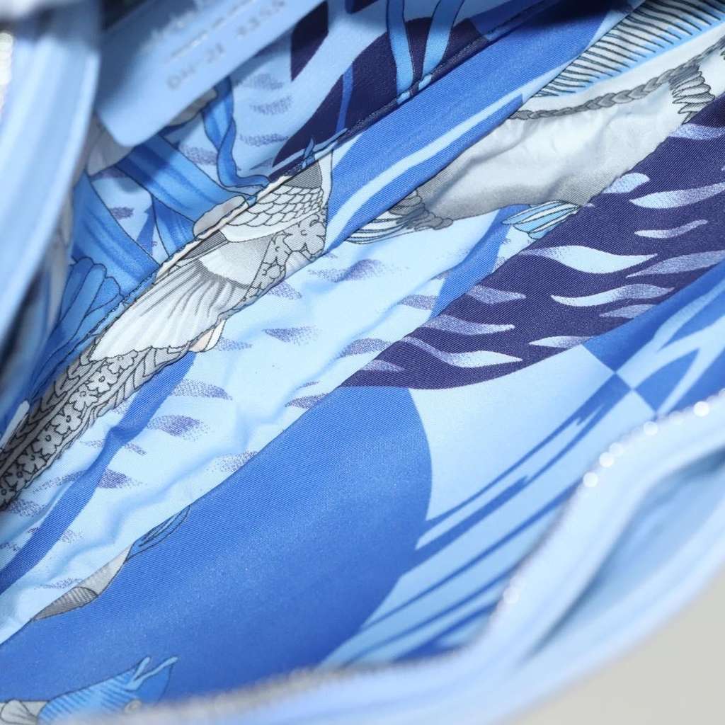 Salvatore Ferragamo Vala Shoulder Bag Blue Leather Good condition - Box View