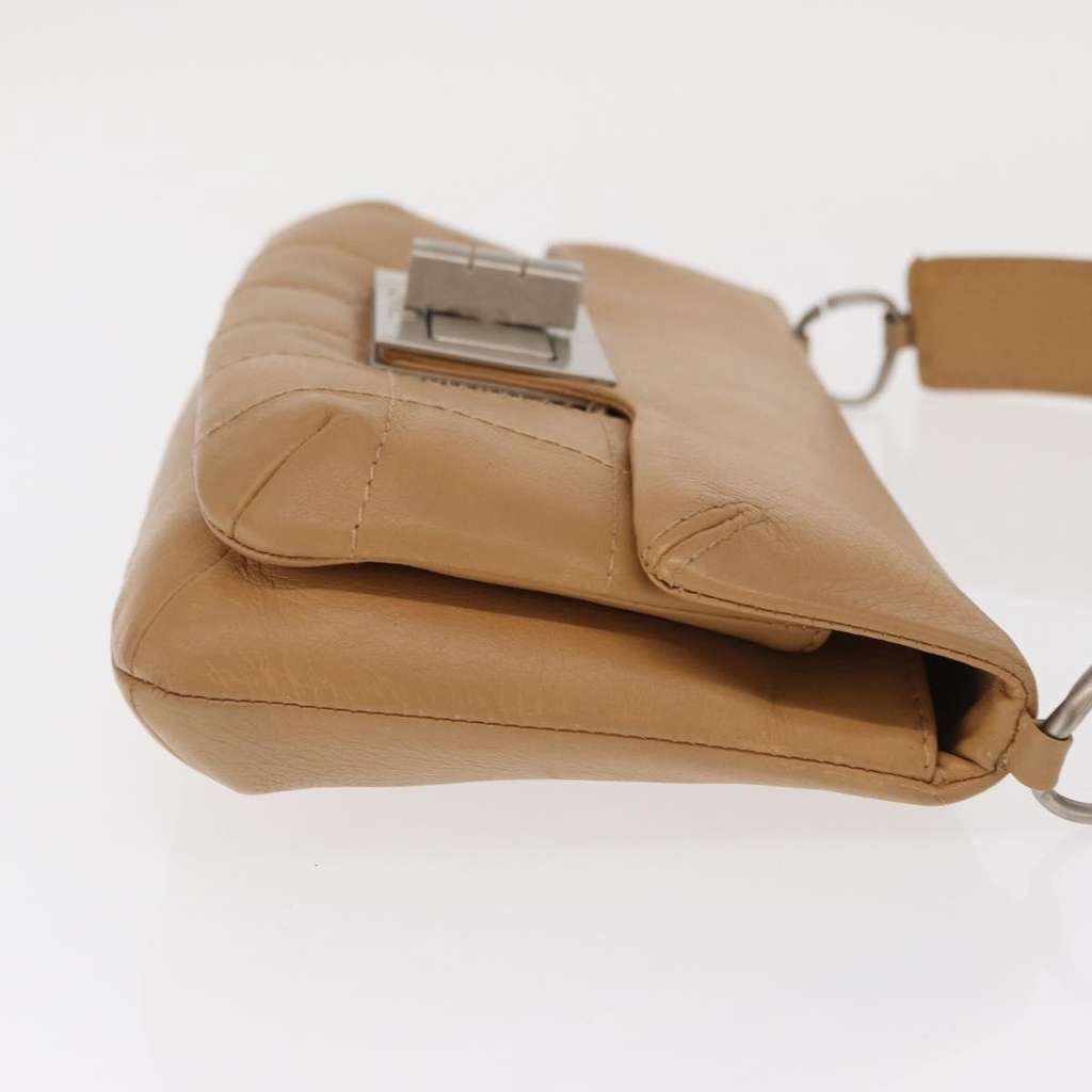 Chanel Giant Mademoiselle Lock Shoulder Bag Beige Leather Fair condition - Inside View