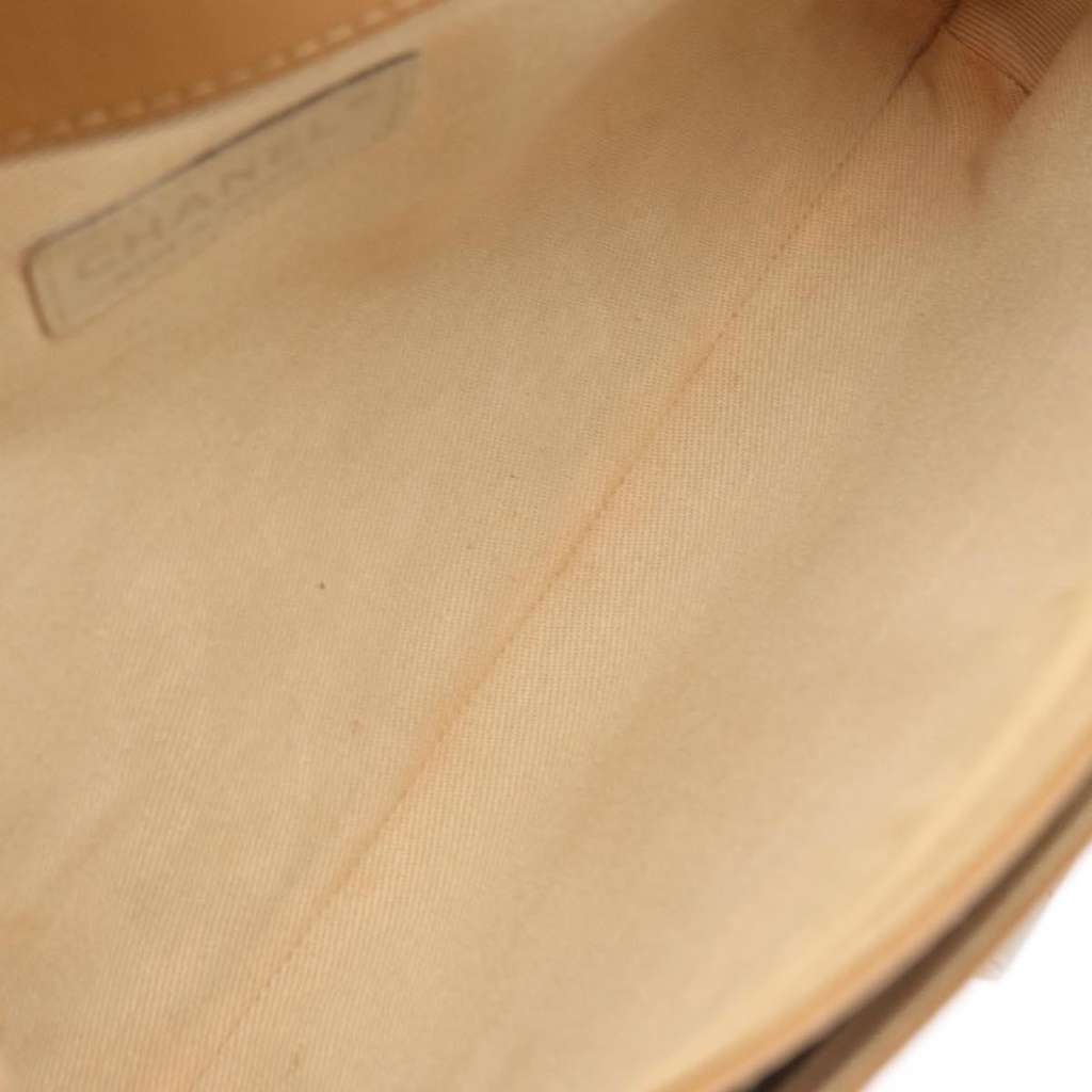 Chanel Giant Mademoiselle Lock Shoulder Bag Beige Leather Fair condition - Box View