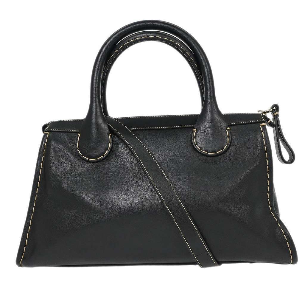 Chloe Edith NM Satchel Black Leather Good condition - Back View