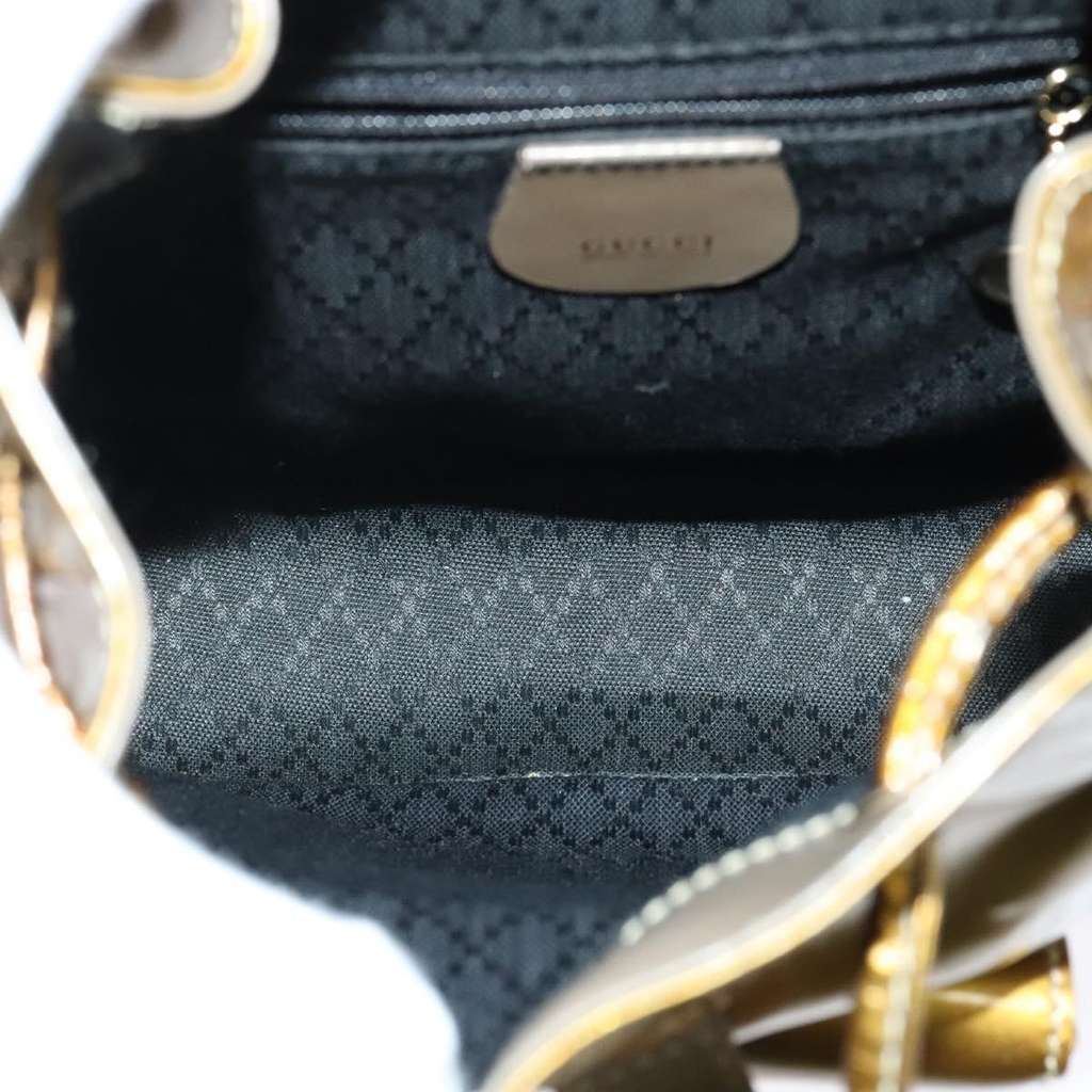Gucci Vintage Bamboo Backpack Gold Good condition - Box View