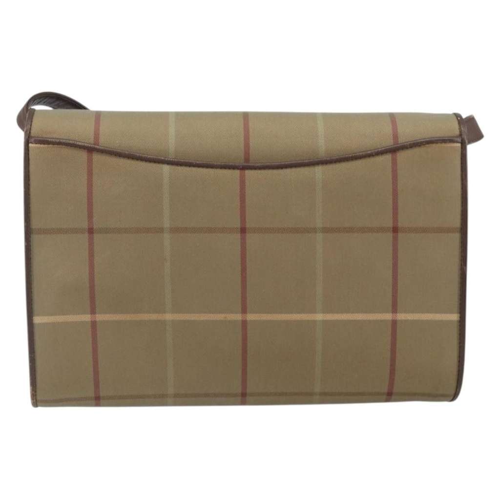 Burberry Nova check Shoulder bag Beige Canvas Fair condition - Back View