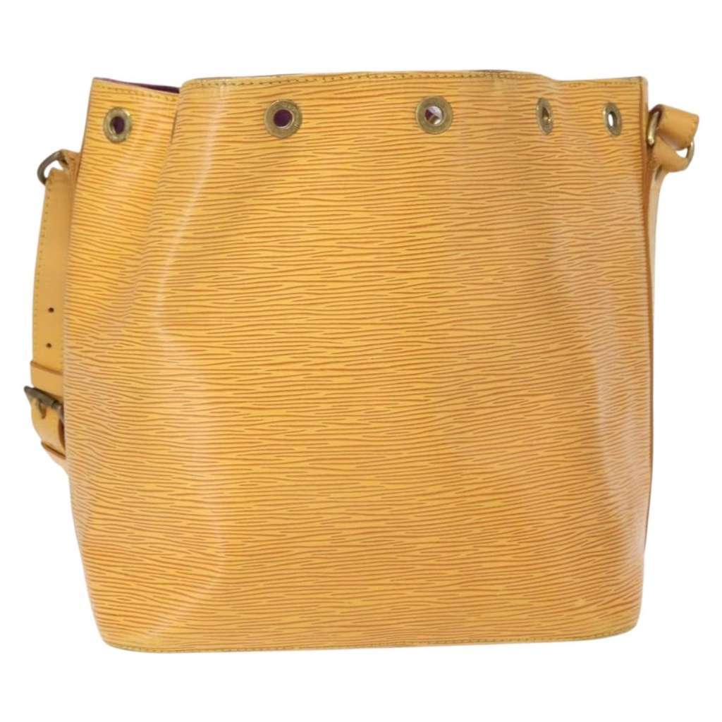 Louis Vuitton Petit Noe Handbag Yellow Leather Good condition - Back View