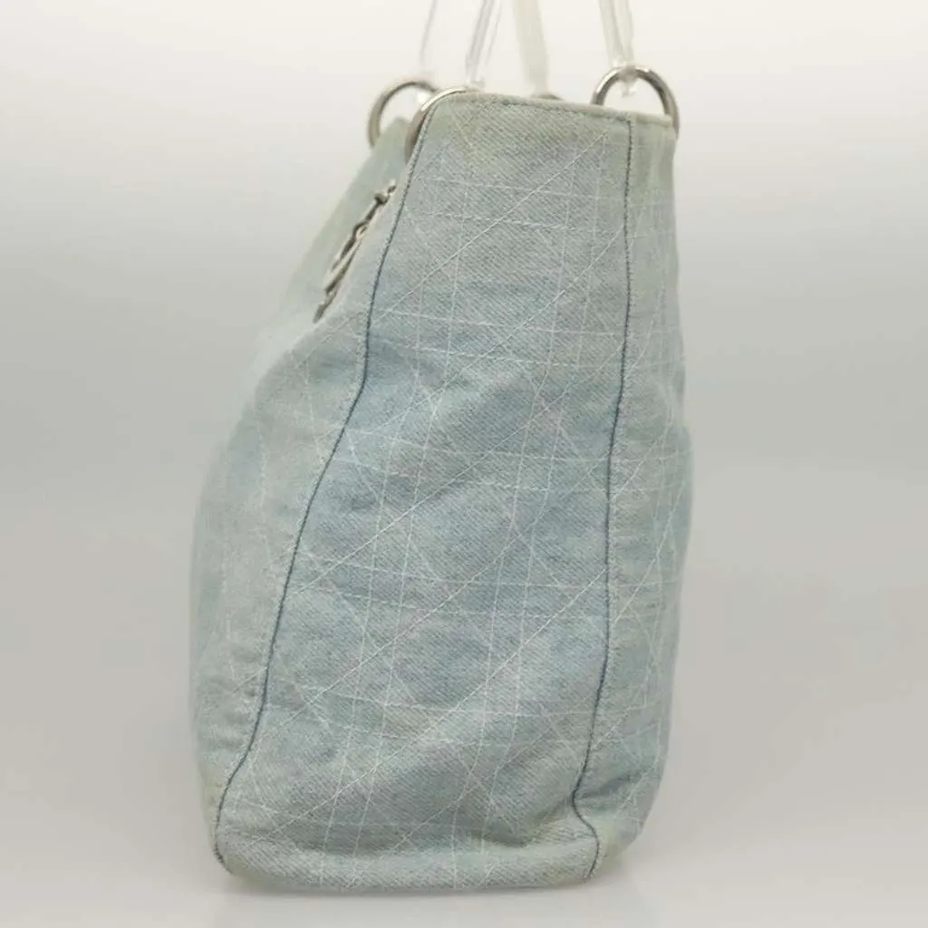 Dior Vintage Lady Dior Bag Blue Canvas Good - Inside View