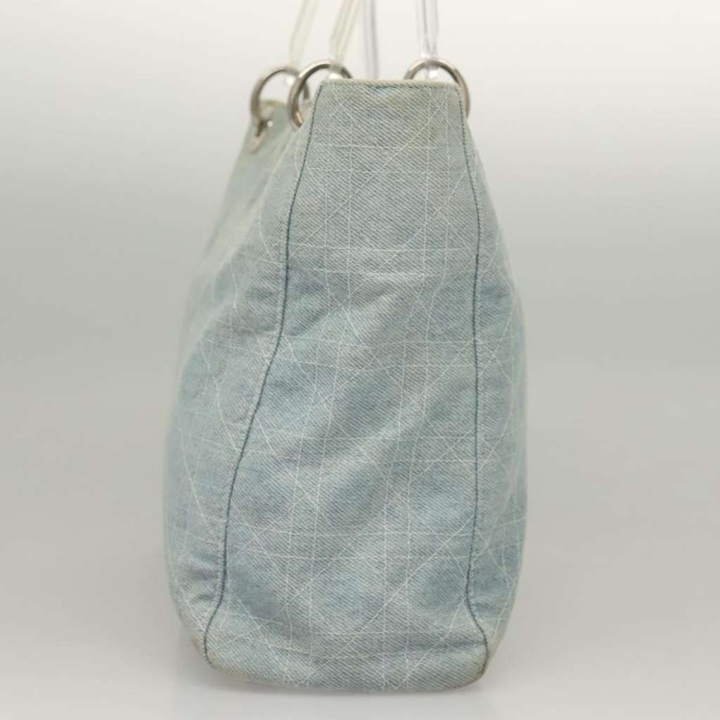Christian Dior Vintage Lady Dior Bag Blue Canvas Good condition - Model View