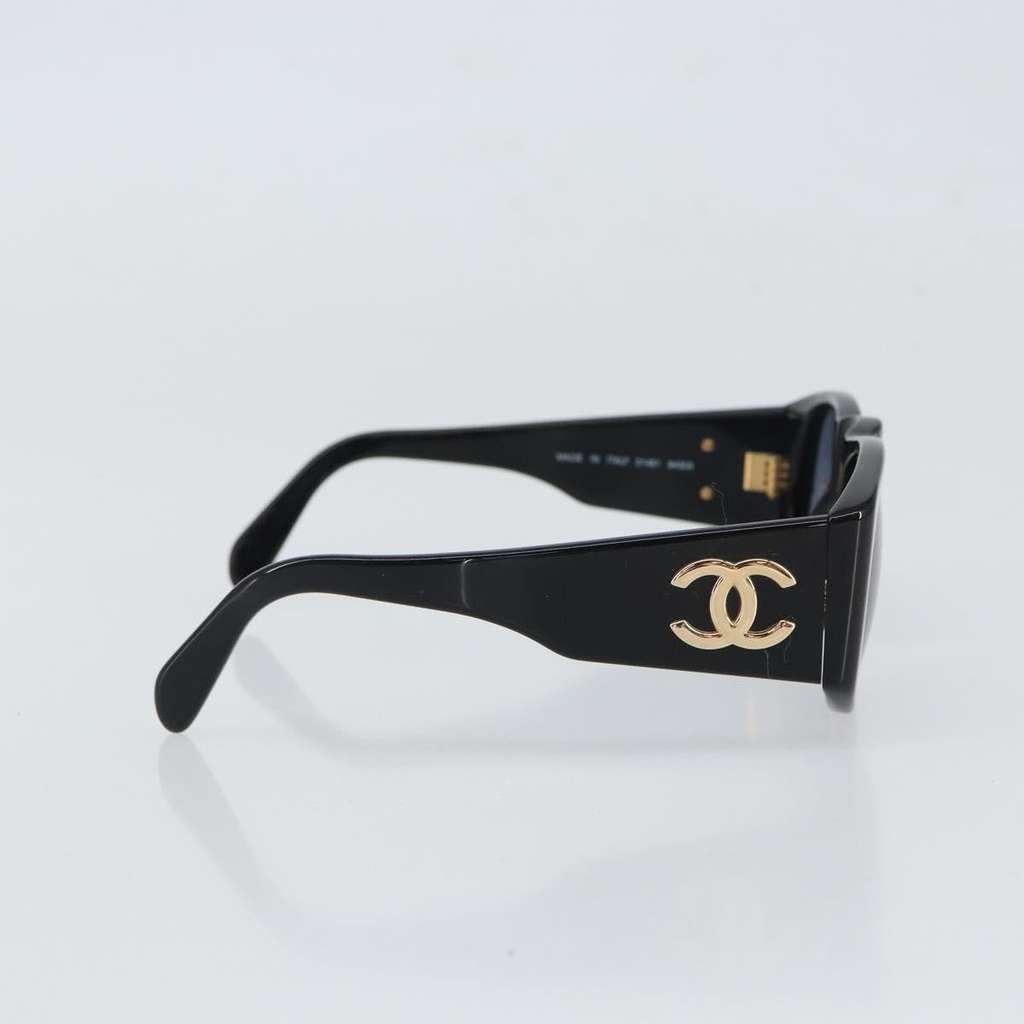Chanel CHANEL Logo Sunglasses Eye Wear Black Plastic Good condition - Model View