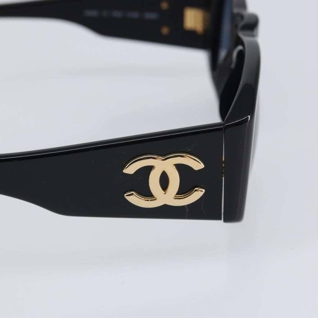 Chanel CHANEL Logo Sunglasses Eye Wear Black Plastic Good condition - Box View