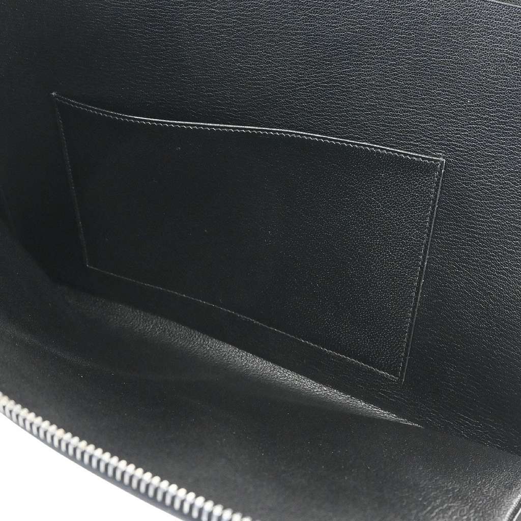 Hermès Zip Around Document Holder Black Leather Good condition - Inside View