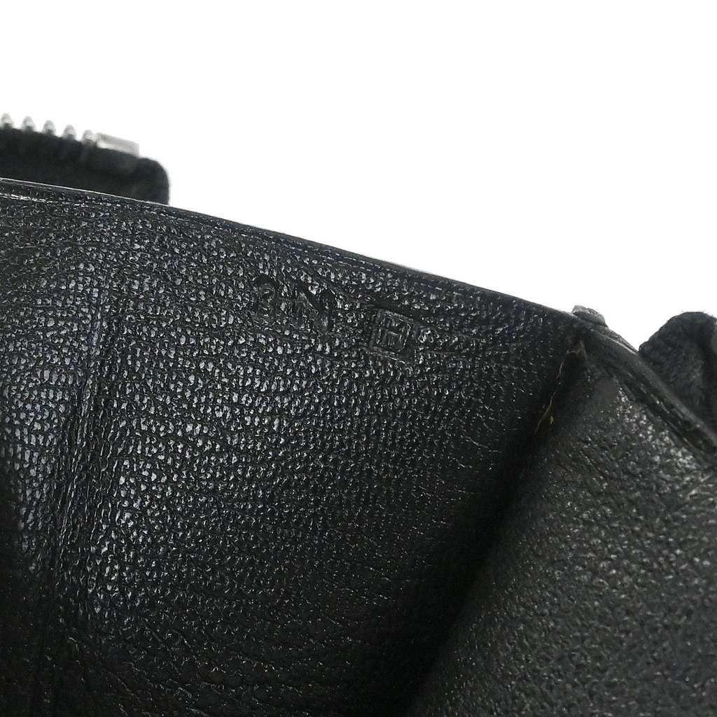 Hermès Zip Around Document Holder Black Leather Good condition - Box View