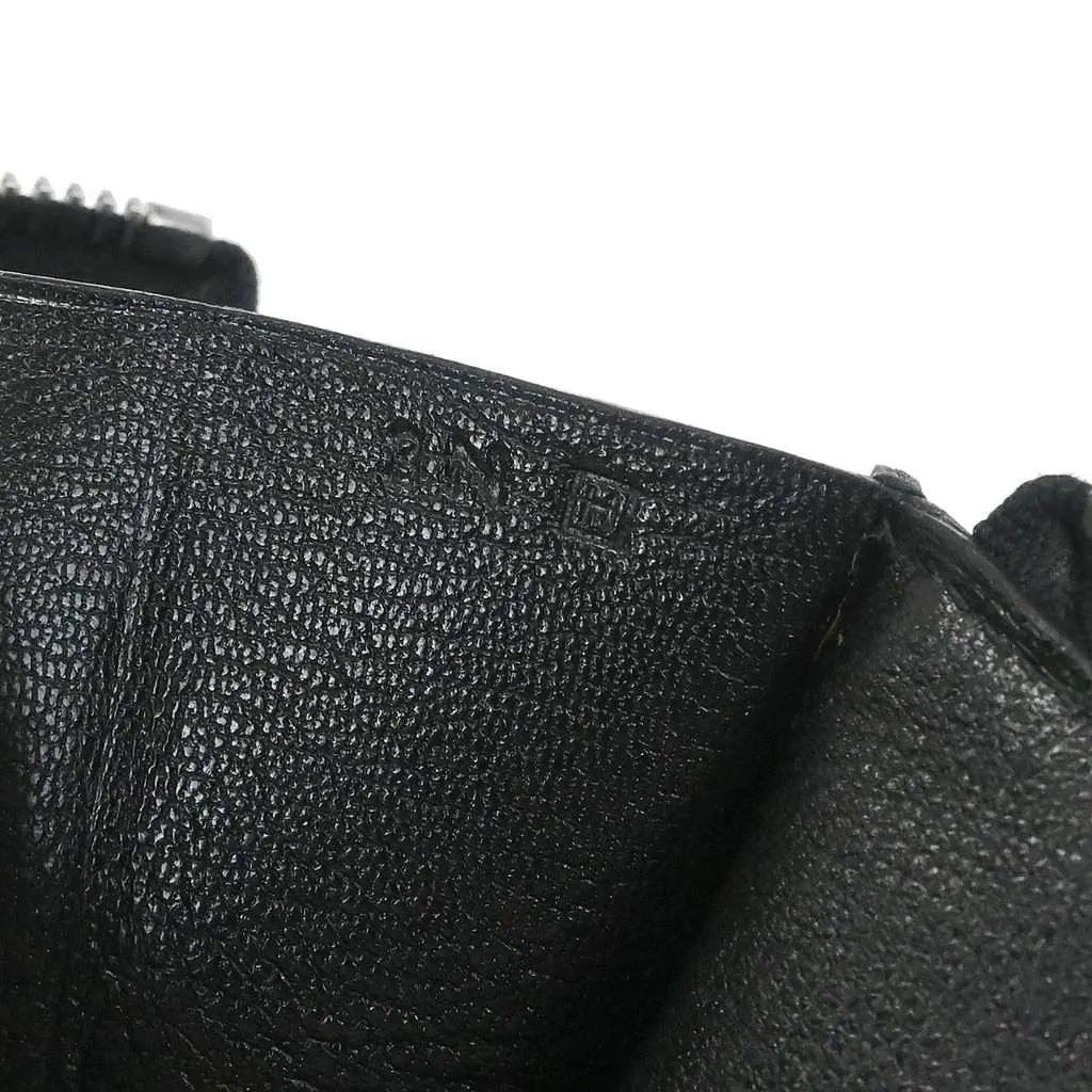 Hermès Zip Around Document Holder Black Leather Good - Box View