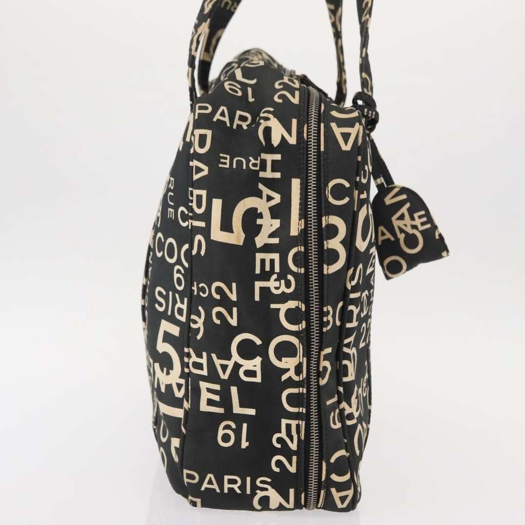 Chanel Boston Zip Tote Black Canvas Good condition - Box View