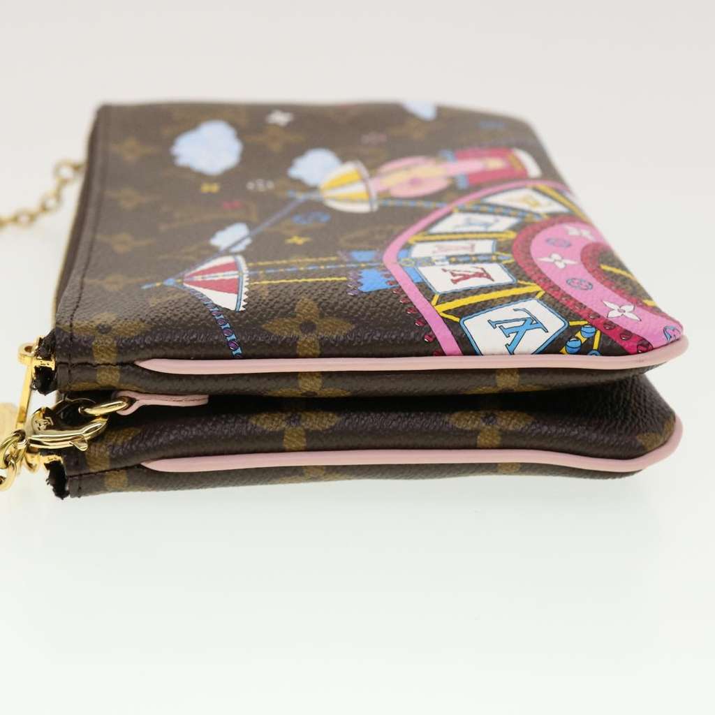 Louis Vuitton Double Zip Pochette Brown Canvas Very good condition - Inside View