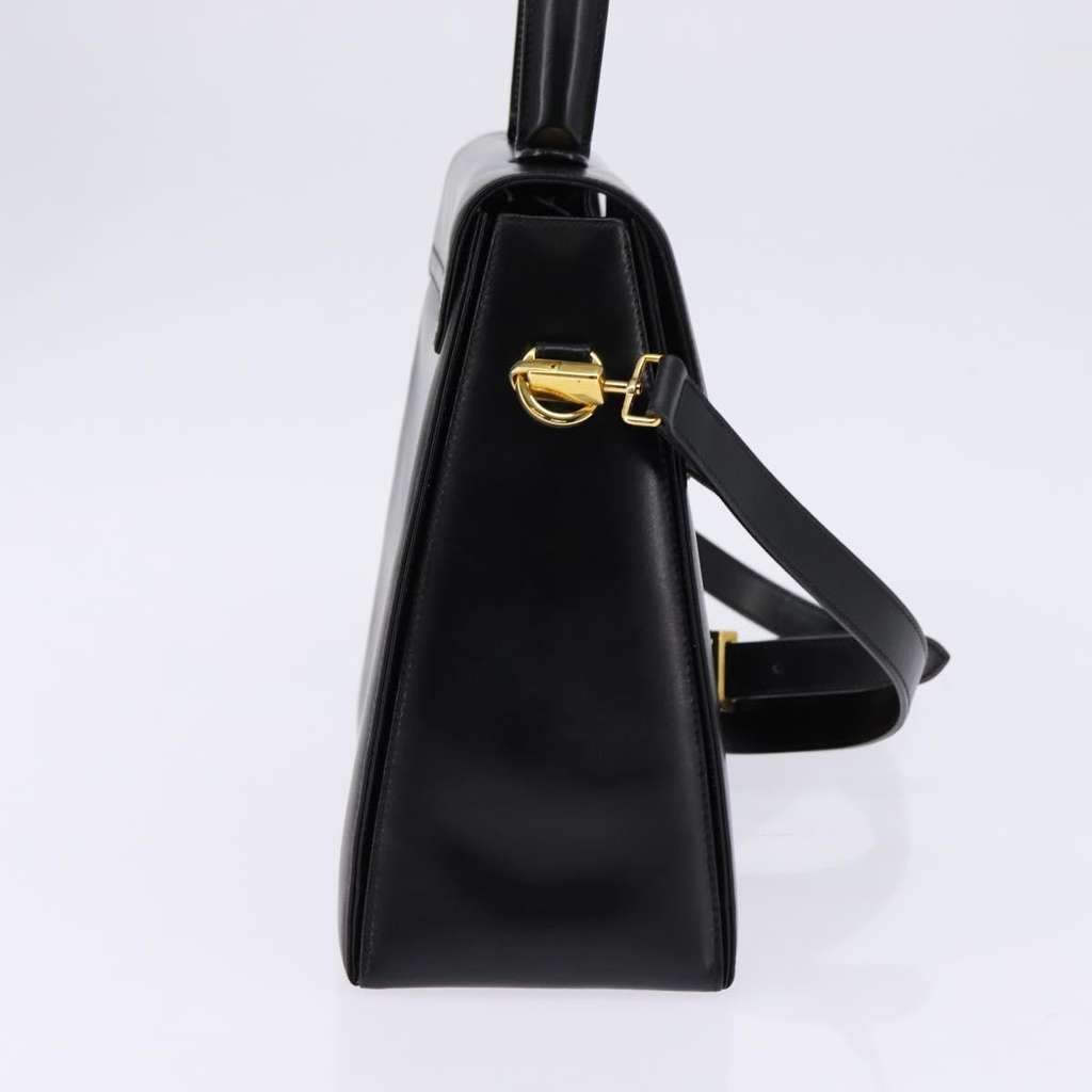 Salvatore Ferragamo Gancini Convertible Top Handle Bag Black Leather Good condition - Inside View