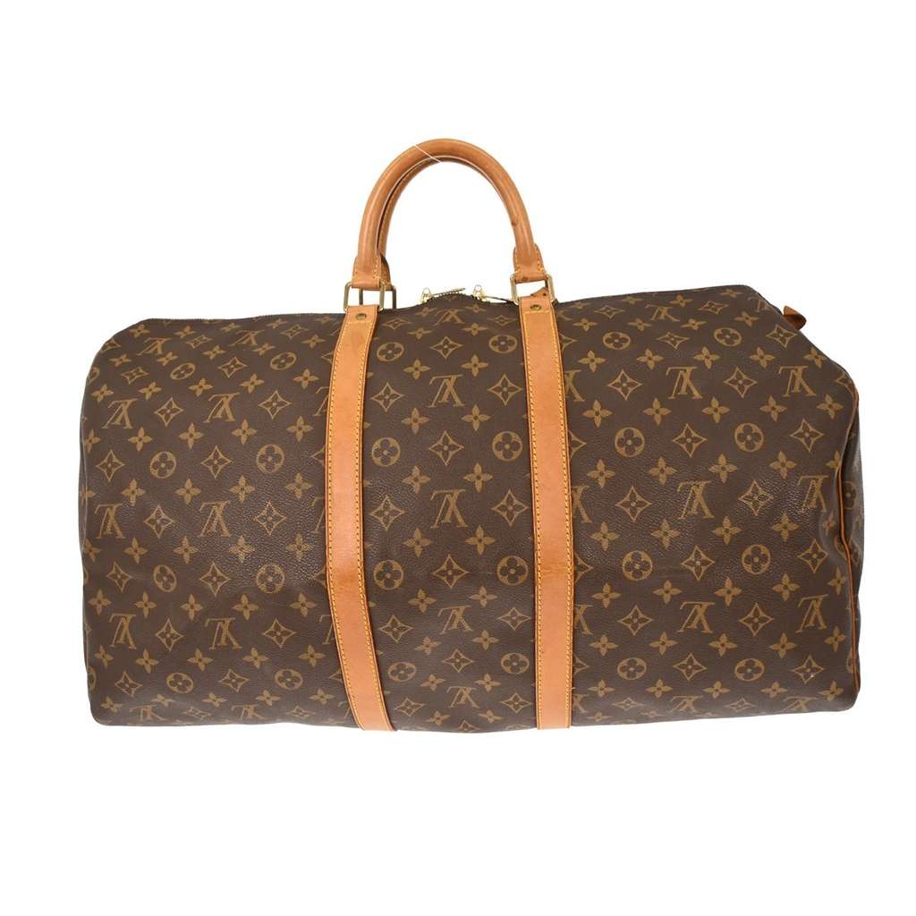 Louis Vuitton Keepall Bag Brown Canvas Fair condition - Back View