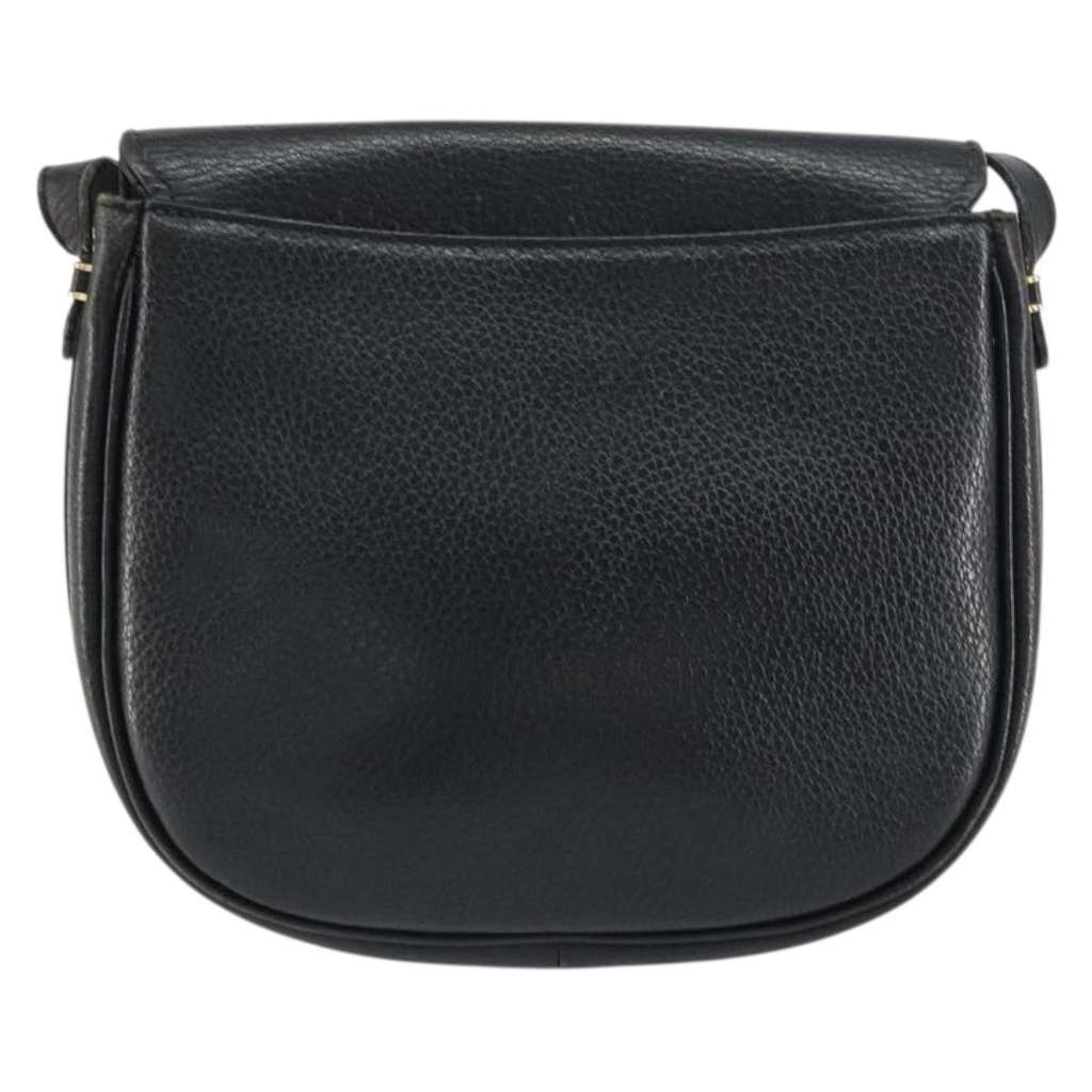 Burberry Vintage Shoulder Bag Black Leather Good condition - Back View