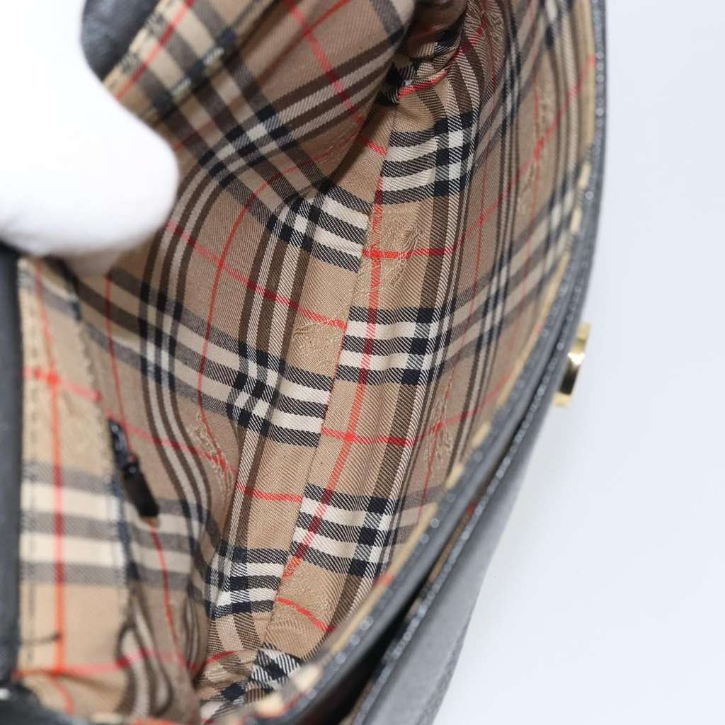 Burberry Vintage Shoulder Bag Black Leather Good condition - Box View