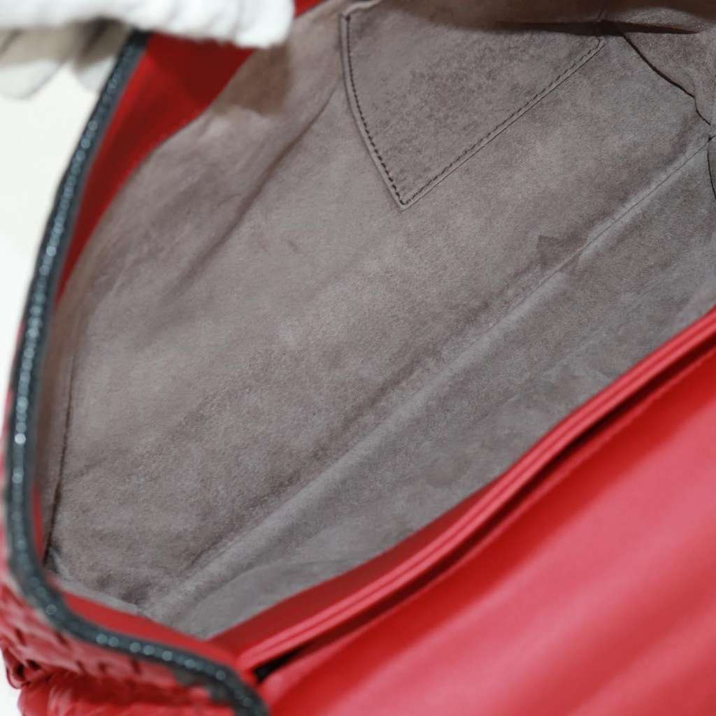 Bottega Veneta Glass Shoulder Bag Red Leather Good condition - Box View