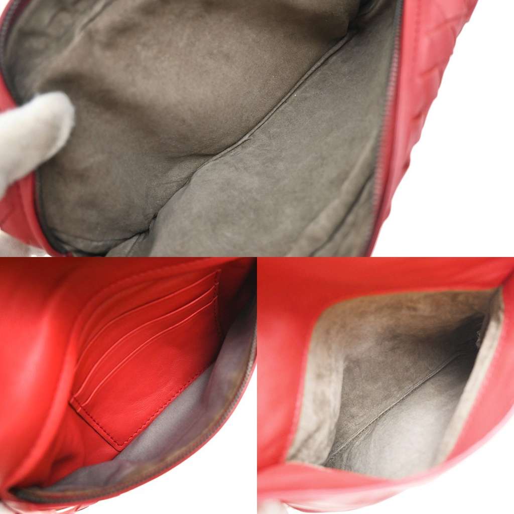 Bottega Veneta Expandable Chain Crossbody Bag Red Leather Good condition - Box View