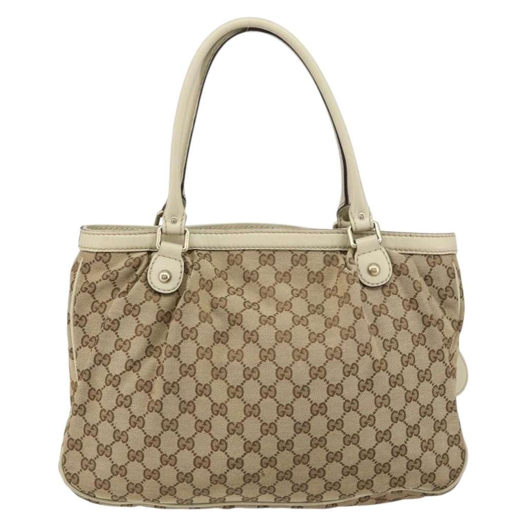 Gucci Sukey Top Handle Tote Beige Canvas Good condition - Back View