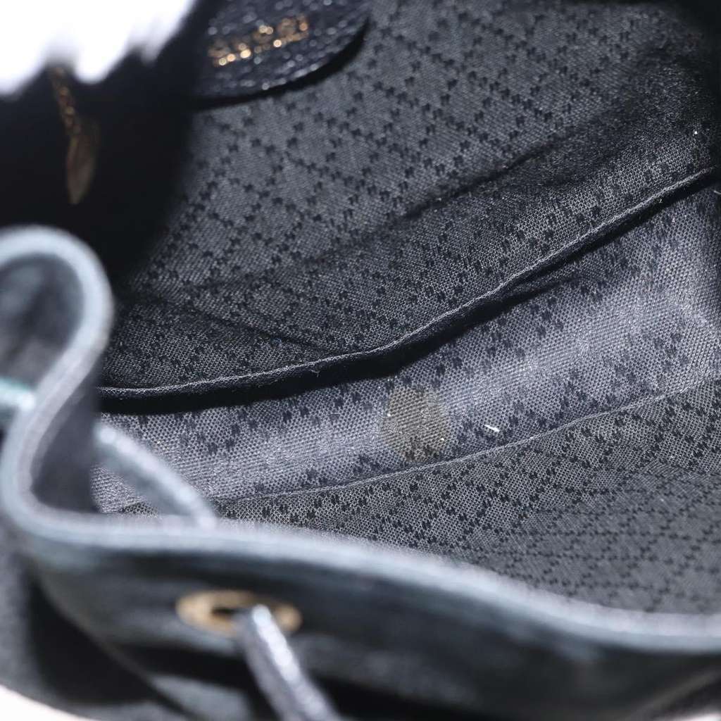 Gucci Vintage Bamboo Backpack Black Suede Good condition - Box View