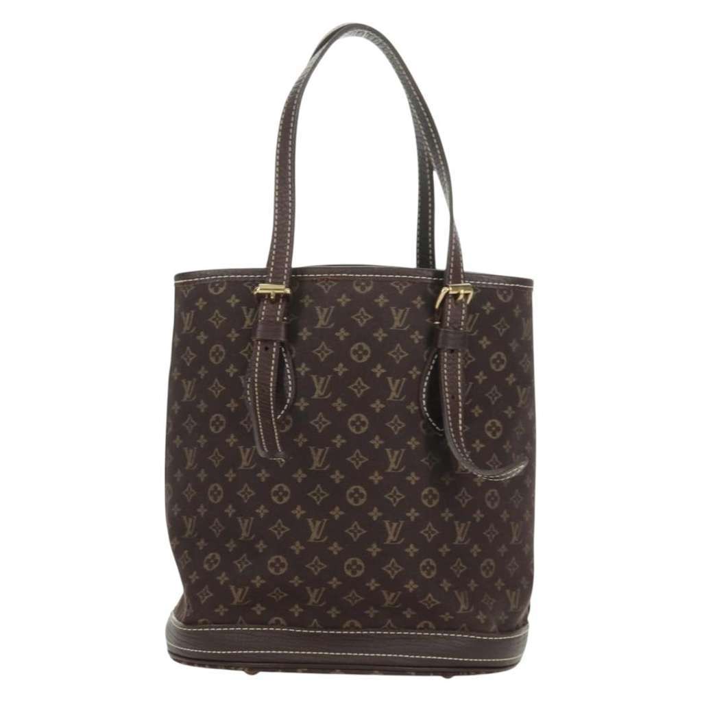 Louis Vuitton Petit Bucket Bag Brown Canvas Good condition - Back View