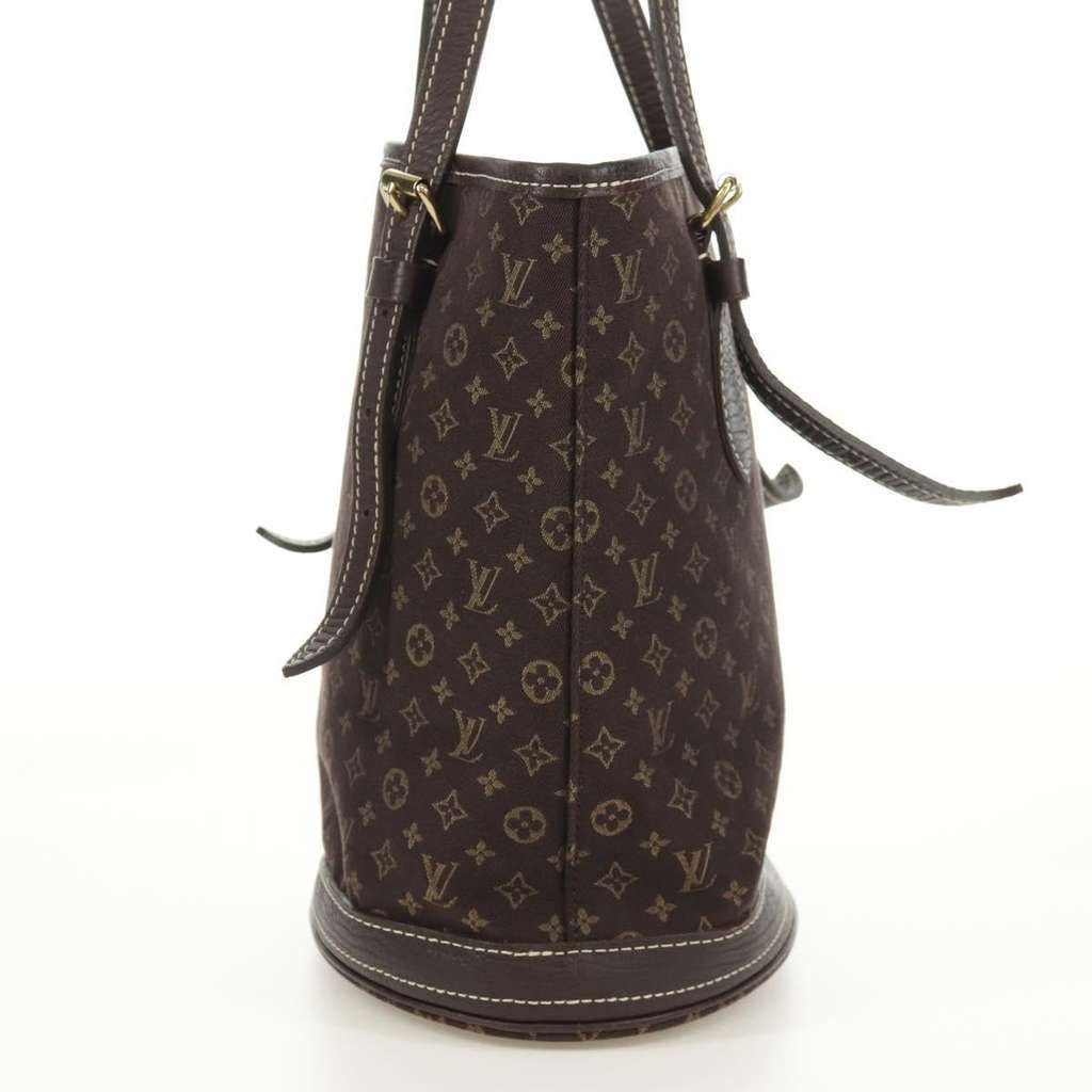 Louis Vuitton Petit Bucket Bag Brown Canvas Good condition - Inside View