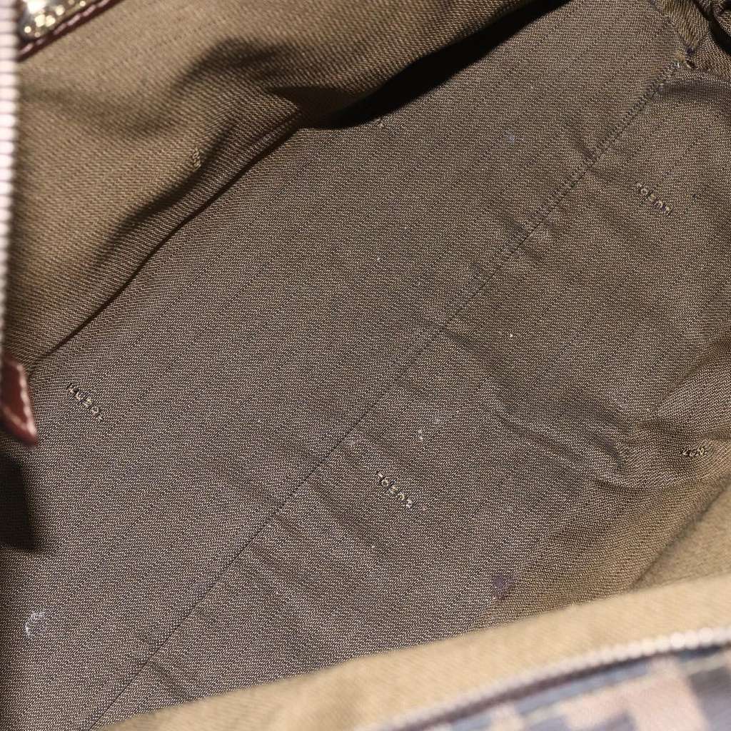 Fendi Vintage Convertible Satchel Brown Canvas Good condition - Box View