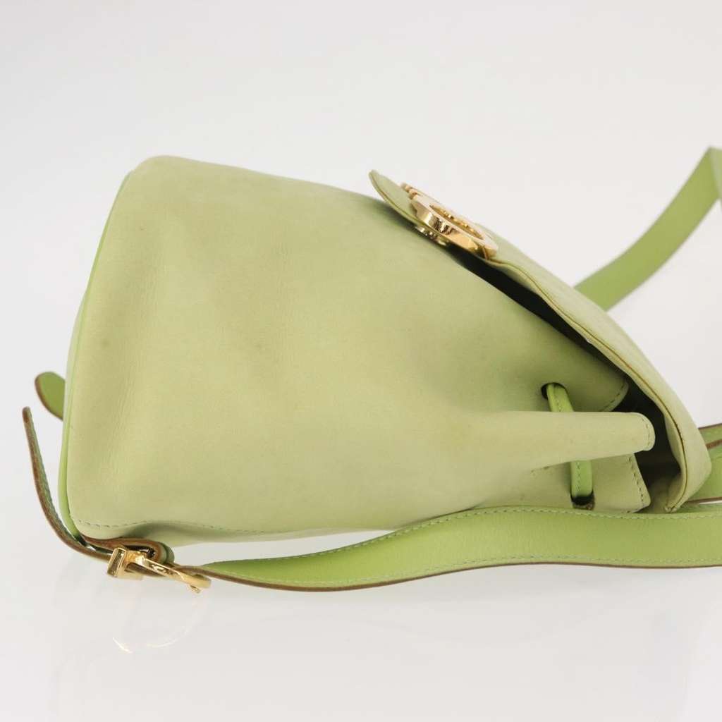 Salvatore Ferragamo Gancini Backpack Green Suede Good condition - Inside View